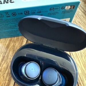 Space A49 Blue Wireless Noise Cancelling Earbud Headphones